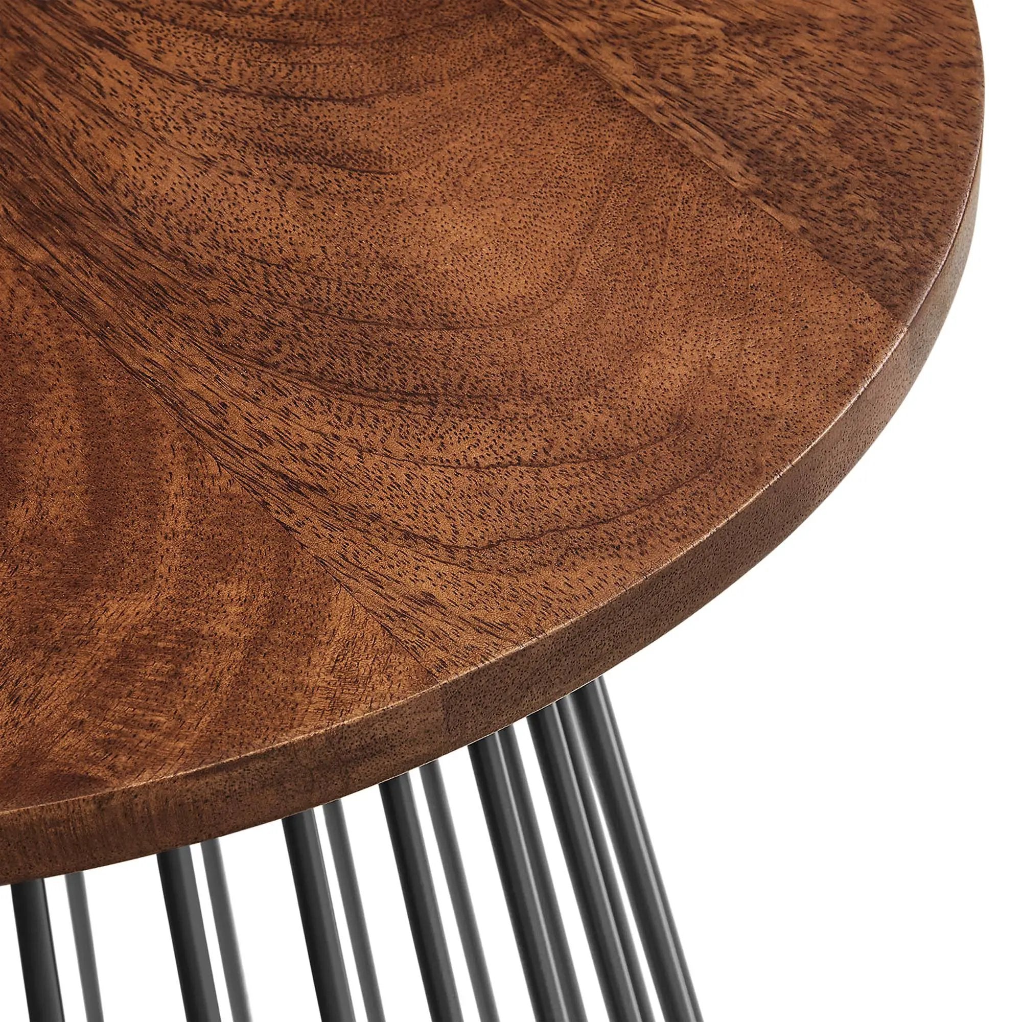 Valeo Round Wood and Metal Side Table by Modway by HouseOfZazla