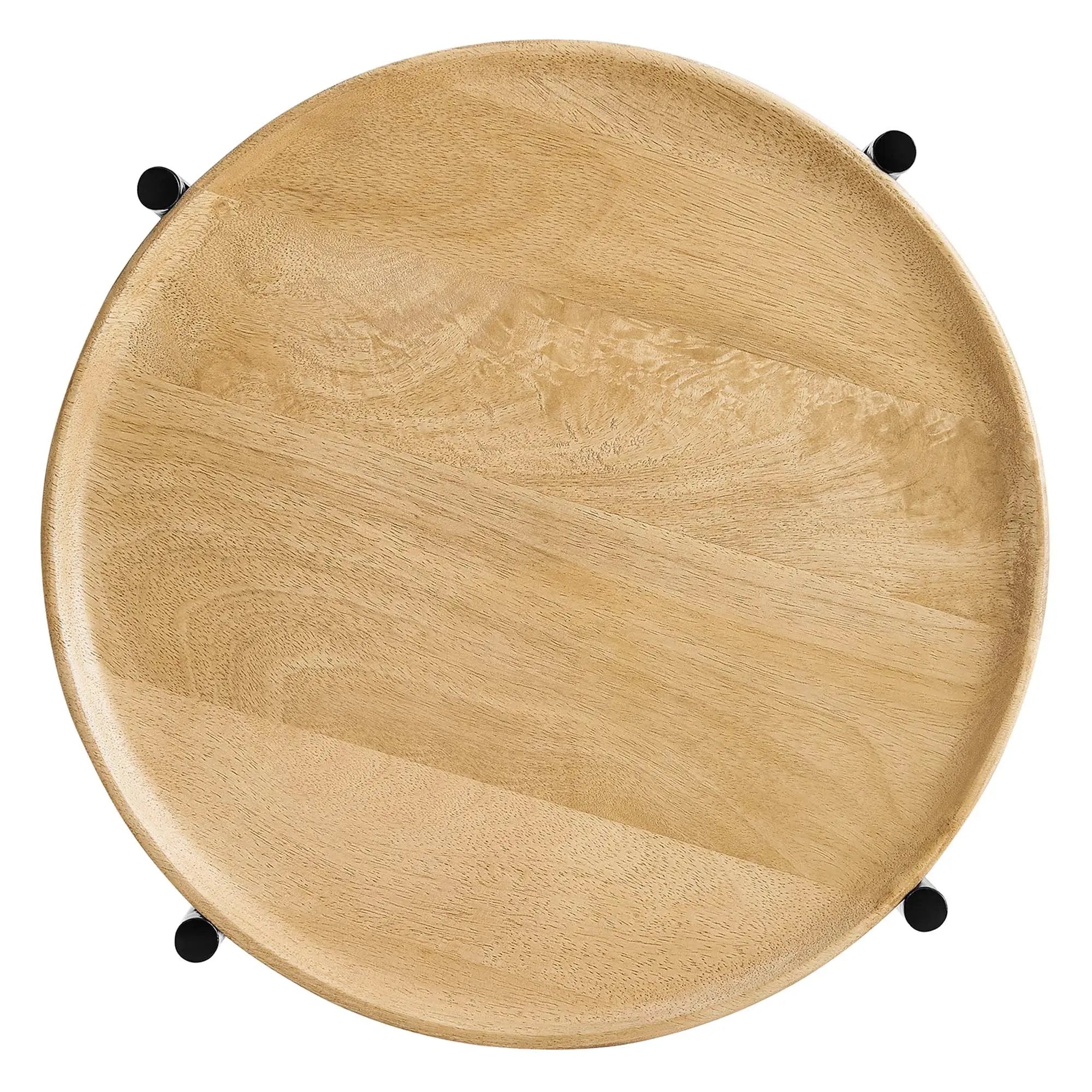 Xilo Round Wood and Metal Side Table by Modway by HouseOfZazla