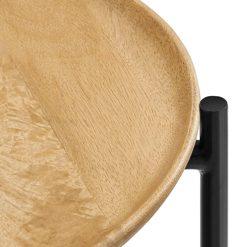 Xilo Round Wood and Metal Side Table by Modway by HouseOfZazla