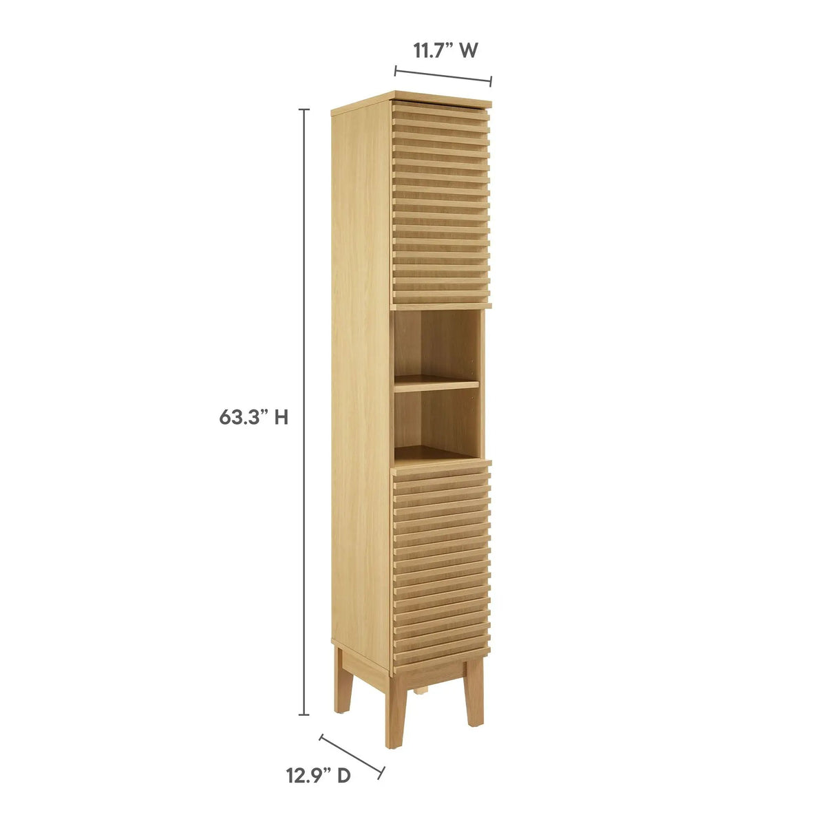 Render Tall Narrow Bathroom Storage Cabinet by Modway by HouseOfZazla