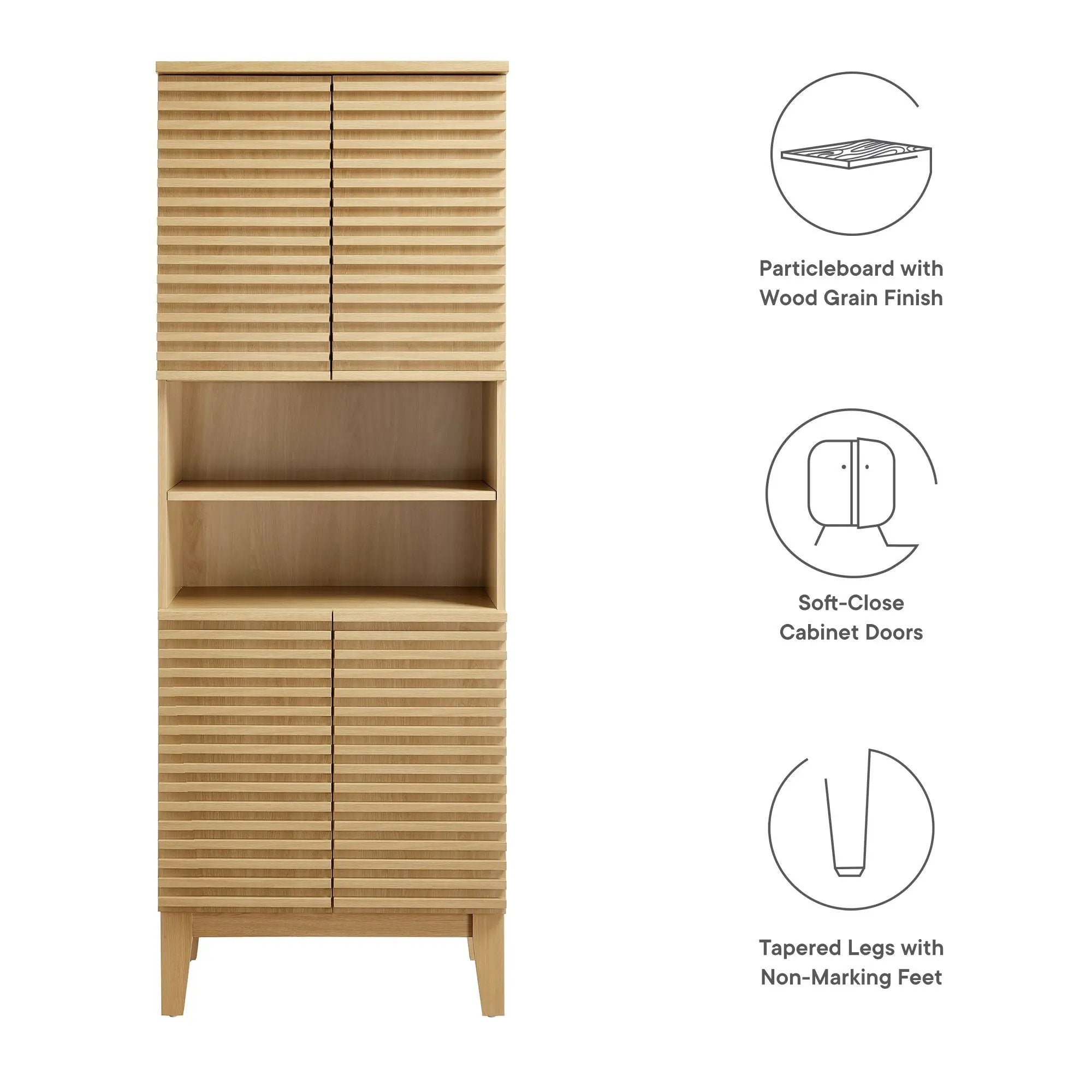 Render Tall Bathroom Storage Cabinet by Modway by HouseOfZazla