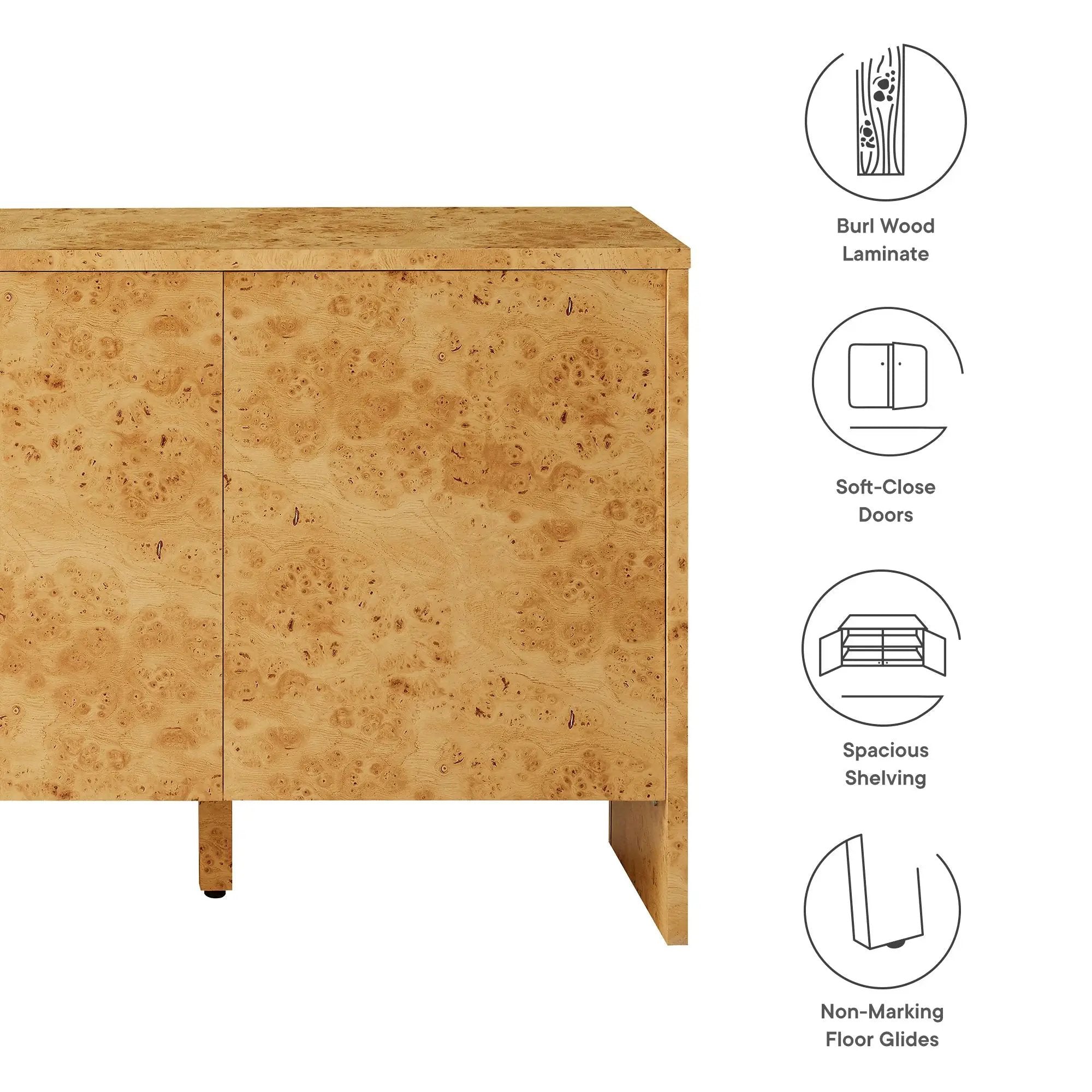 Hudson 60" Burl Wood Sideboard by Modway by HouseOfZazla