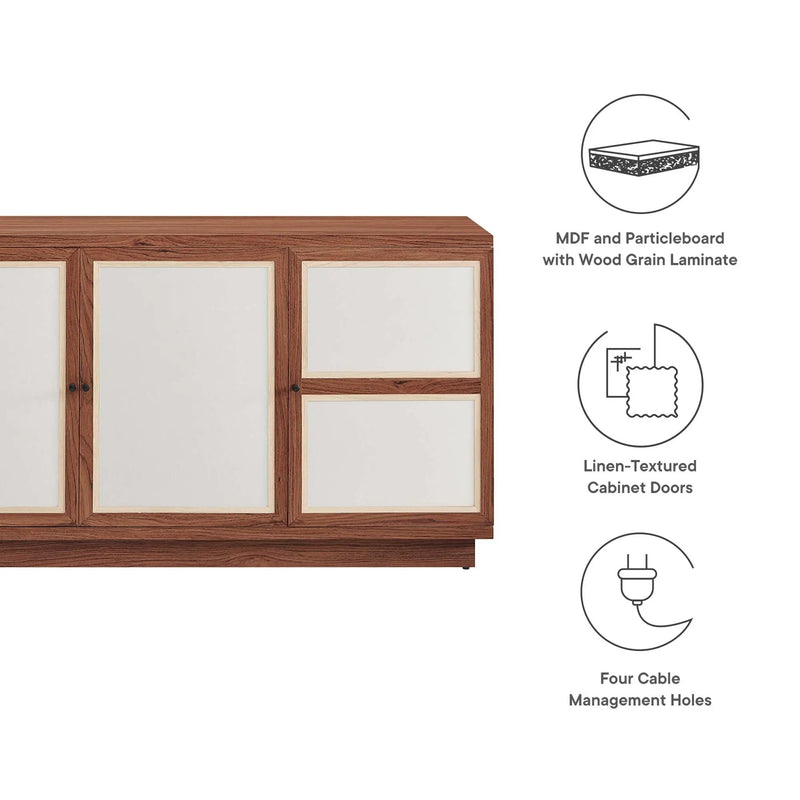 Capri 63" Wood Grain TV Console by Modway by HouseOfZazla
