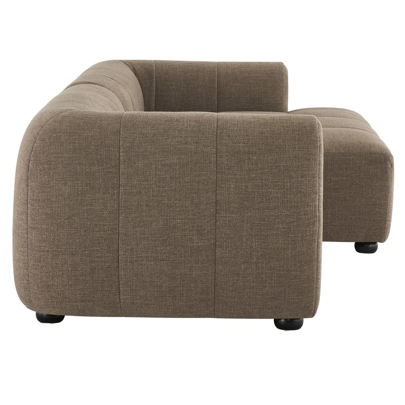 Liana Right-Facing Upholstered Fabric Modular Sofa with Chaise by Modway by HouseOfZazla