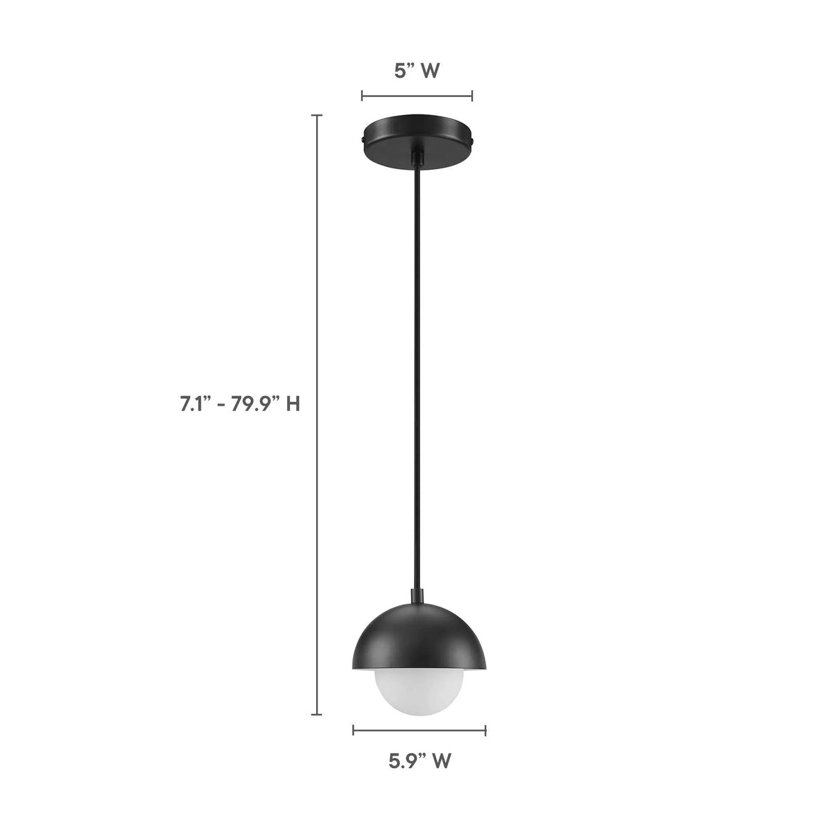 Eclipse Globe Pendant Light by Modway by HouseOfZazla