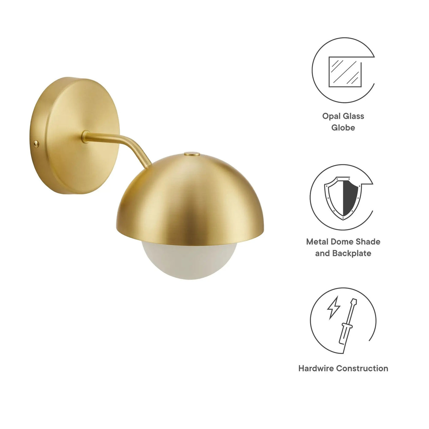 Eclipse Globe Wall Sconce by Modway by HouseOfZazla