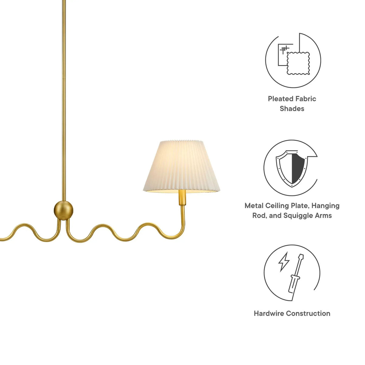 Wave Squiggle 2-Arm Pendant Light by Modway by HouseOfZazla