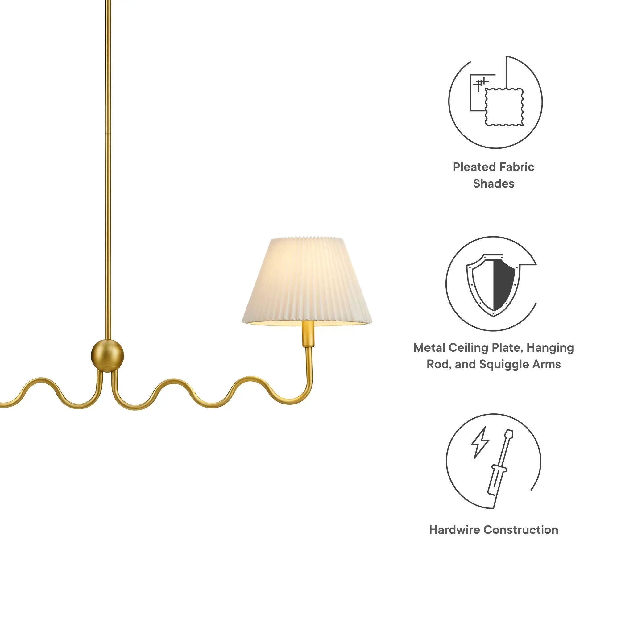Wave Squiggle 2-Arm Pendant Light by Modway by HouseOfZazla