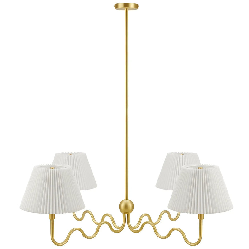Wave Squiggle 4-Arm Pendant Light by Modway by HouseOfZazla