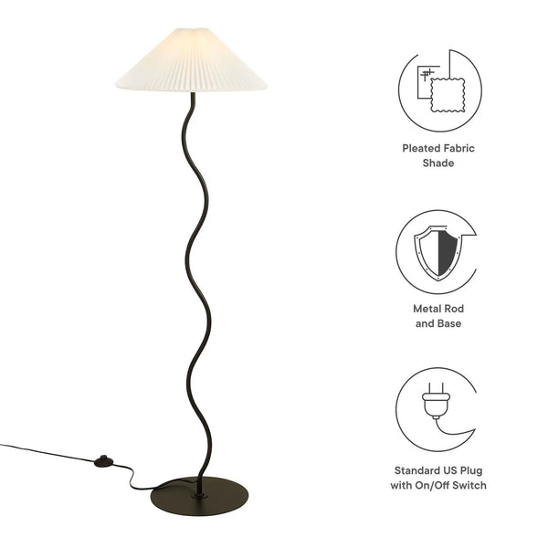 Wave Squiggle Floor Lamp by Modway, photo 2 of 7