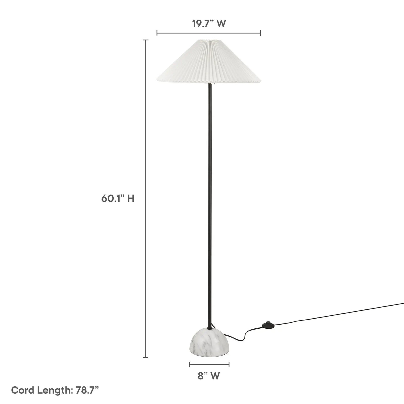 Illusion Marble Dome Floor Lamp by Modway by HouseOfZazla