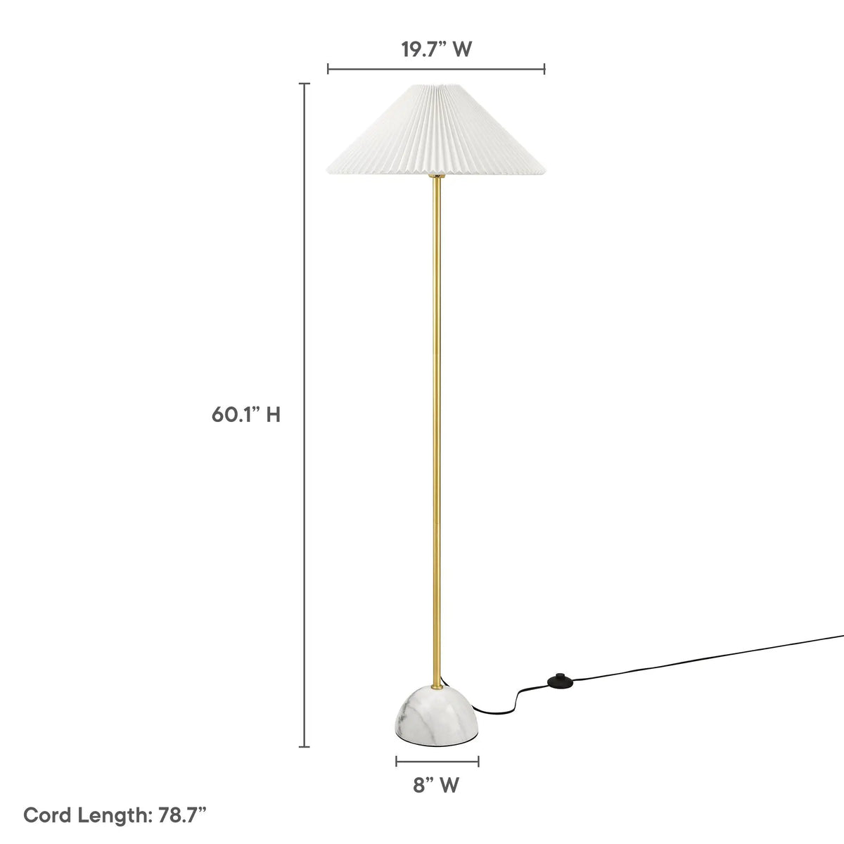Illusion Marble Dome Floor Lamp by Modway by HouseOfZazla
