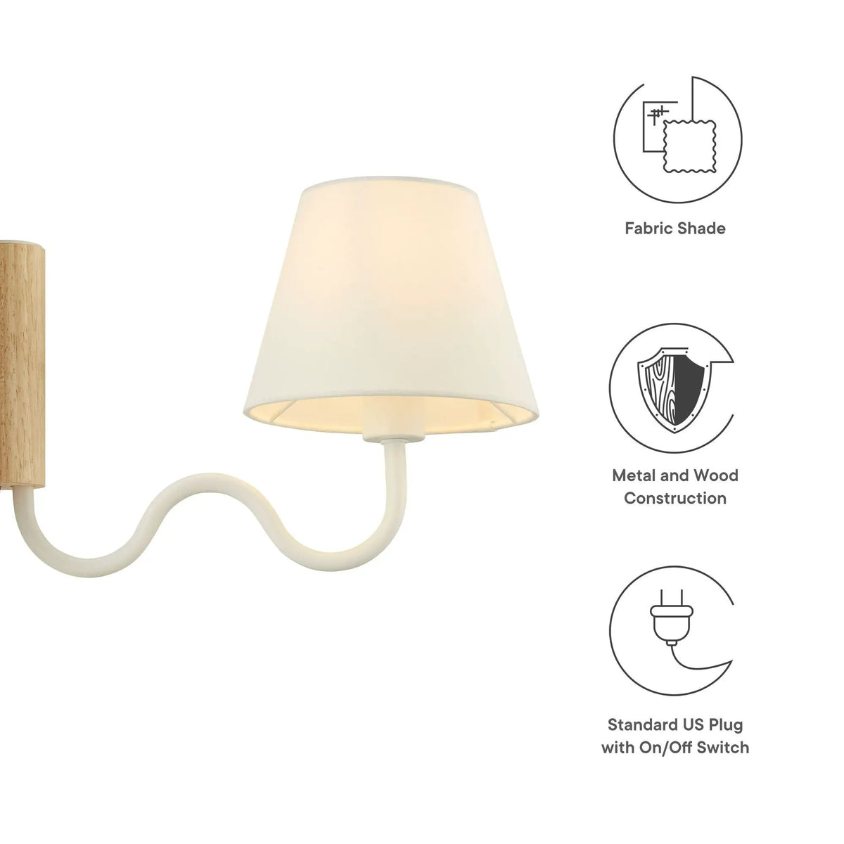 Sunlit Squiggle Arm Wall Sconce by Modway by HouseOfZazla