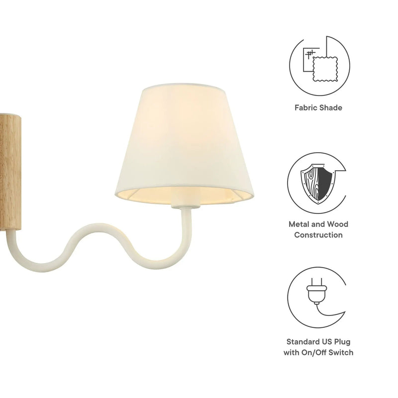 Sunlit Squiggle Arm Wall Sconce by Modway by HouseOfZazla
