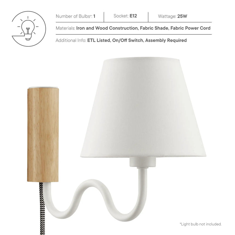 Sunlit Squiggle Arm Wall Sconce by Modway by HouseOfZazla