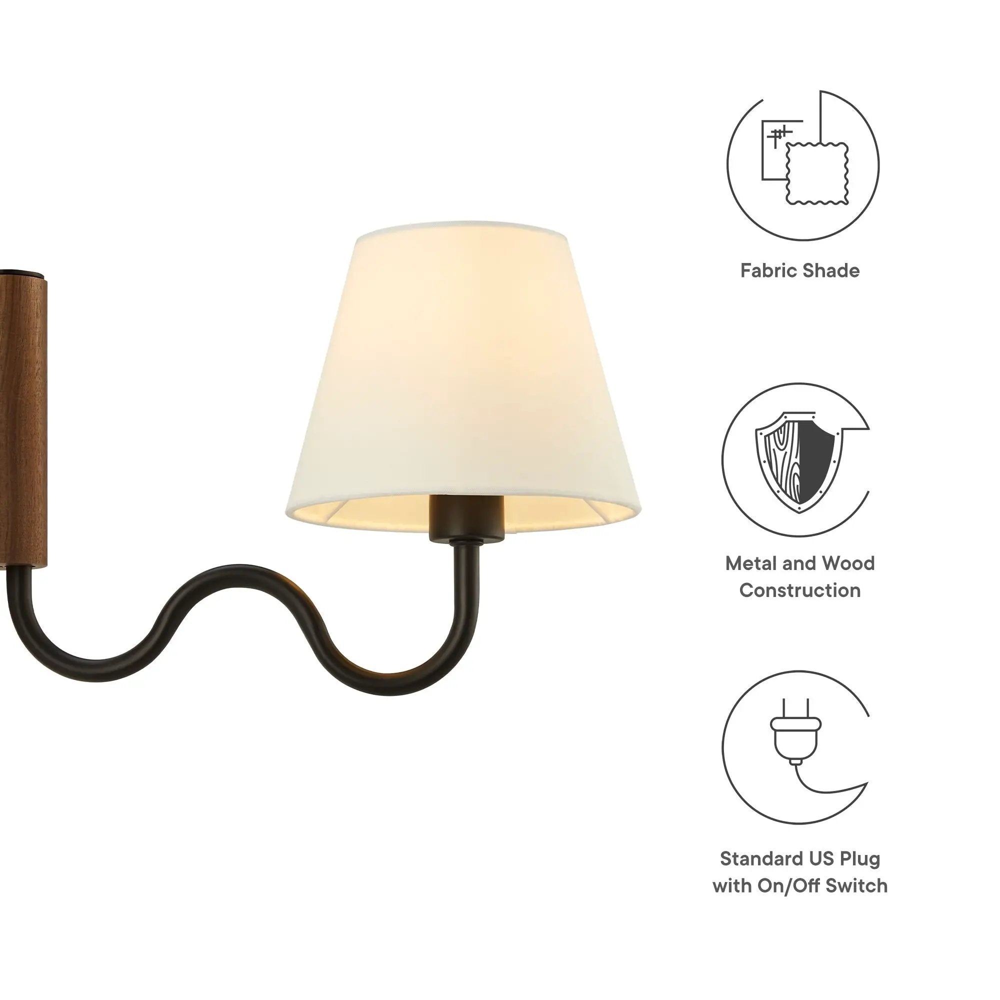 Sunlit Squiggle Arm Wall Sconce by Modway by HouseOfZazla