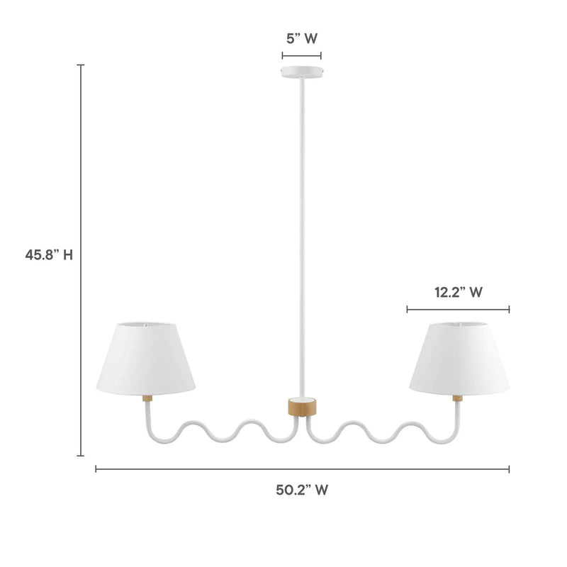 Sunlit Squiggle 2-Arm Pendant Light by Modway by HouseOfZazla