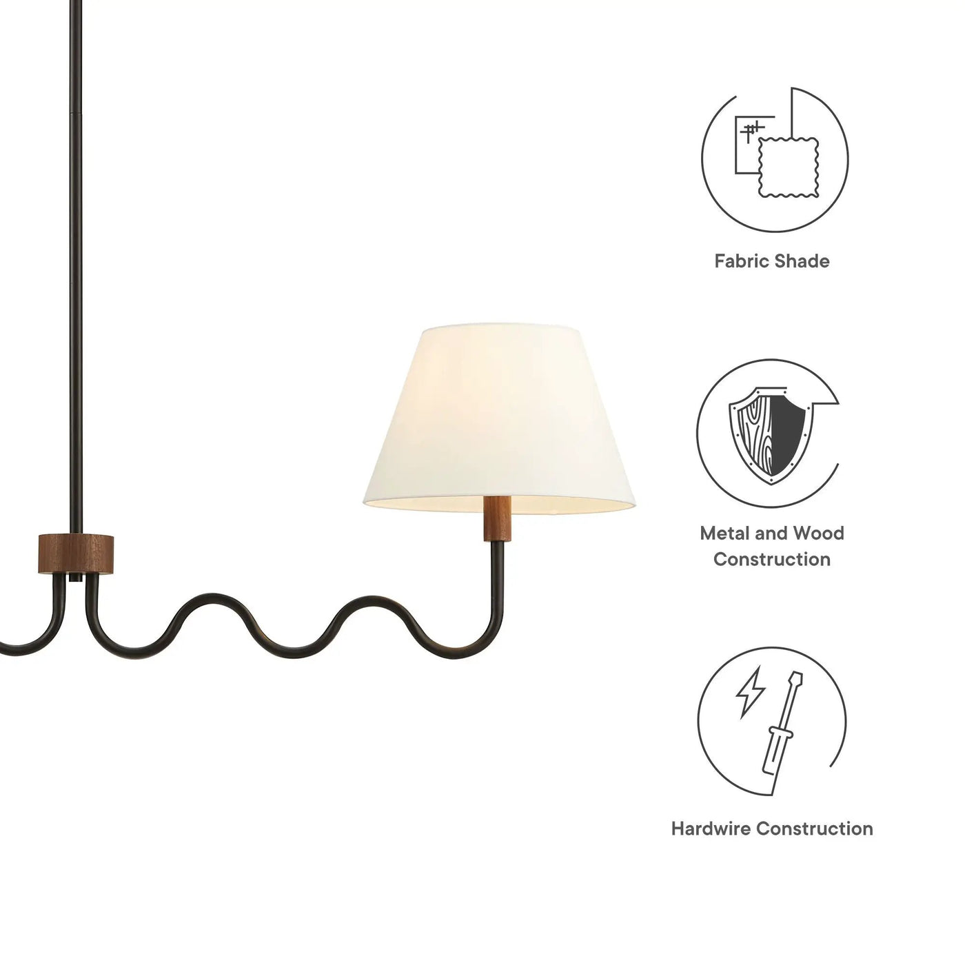 Sunlit Squiggle 2-Arm Pendant Light by Modway by HouseOfZazla