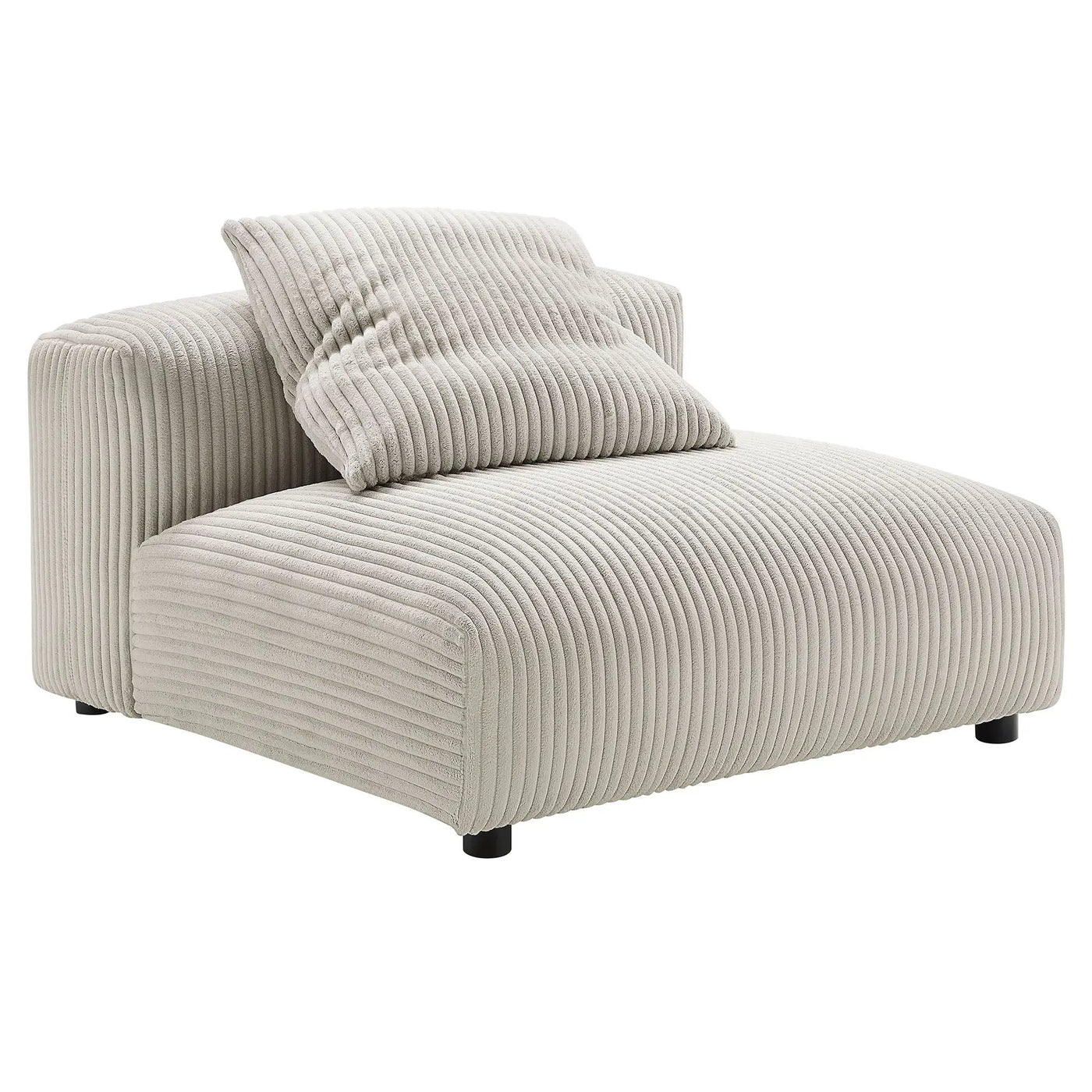 Solace Modular Corduroy Upholstered Armless Chair and Ottoman Set by Modway by HouseOfZazla
