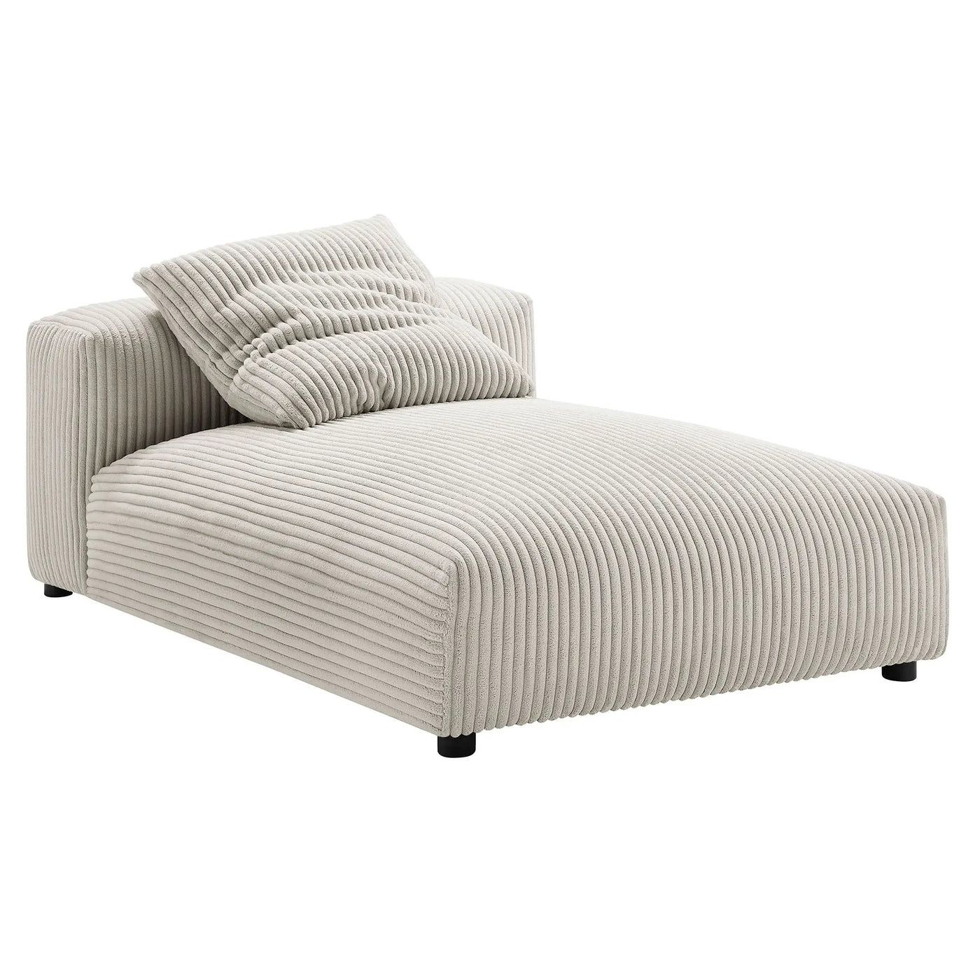 Solace Modular Corduroy Upholstered Armless Chaise Lounge by HouseOfZazla