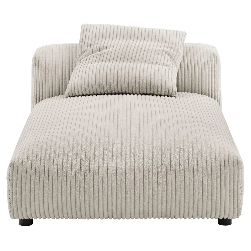Solace Modular Corduroy Upholstered Armless Chaise Lounge by HouseOfZazla