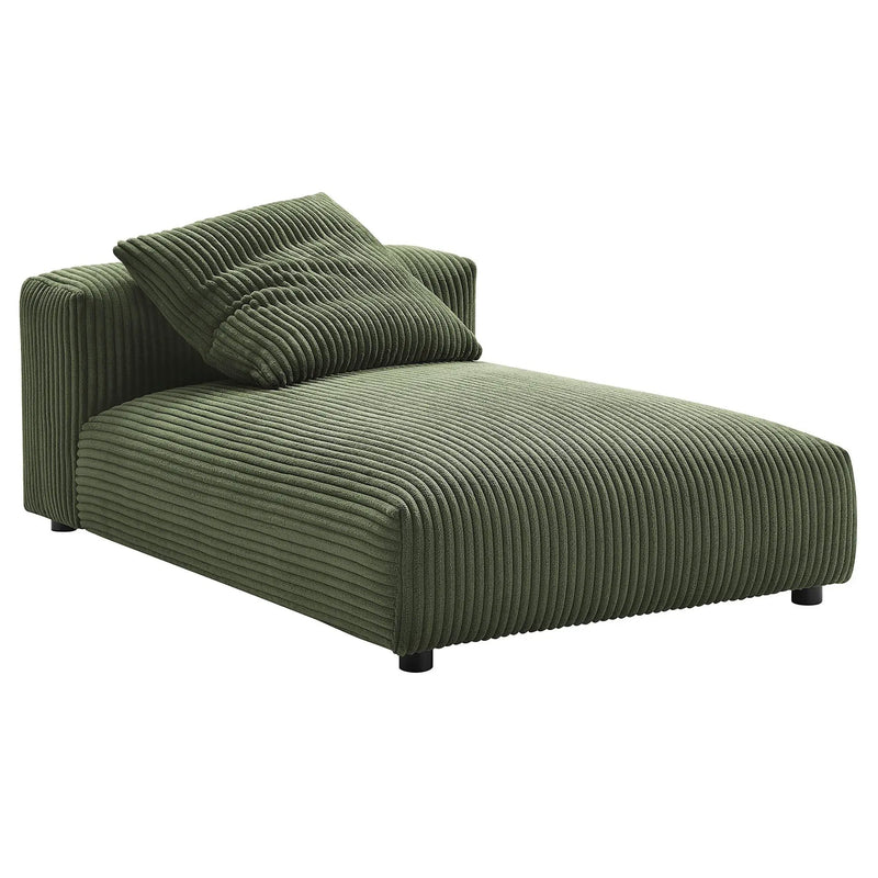 Solace 4-Piece Modular Corduroy Upholstered Sectional Sofa With Ottoman by HouseOfZazla