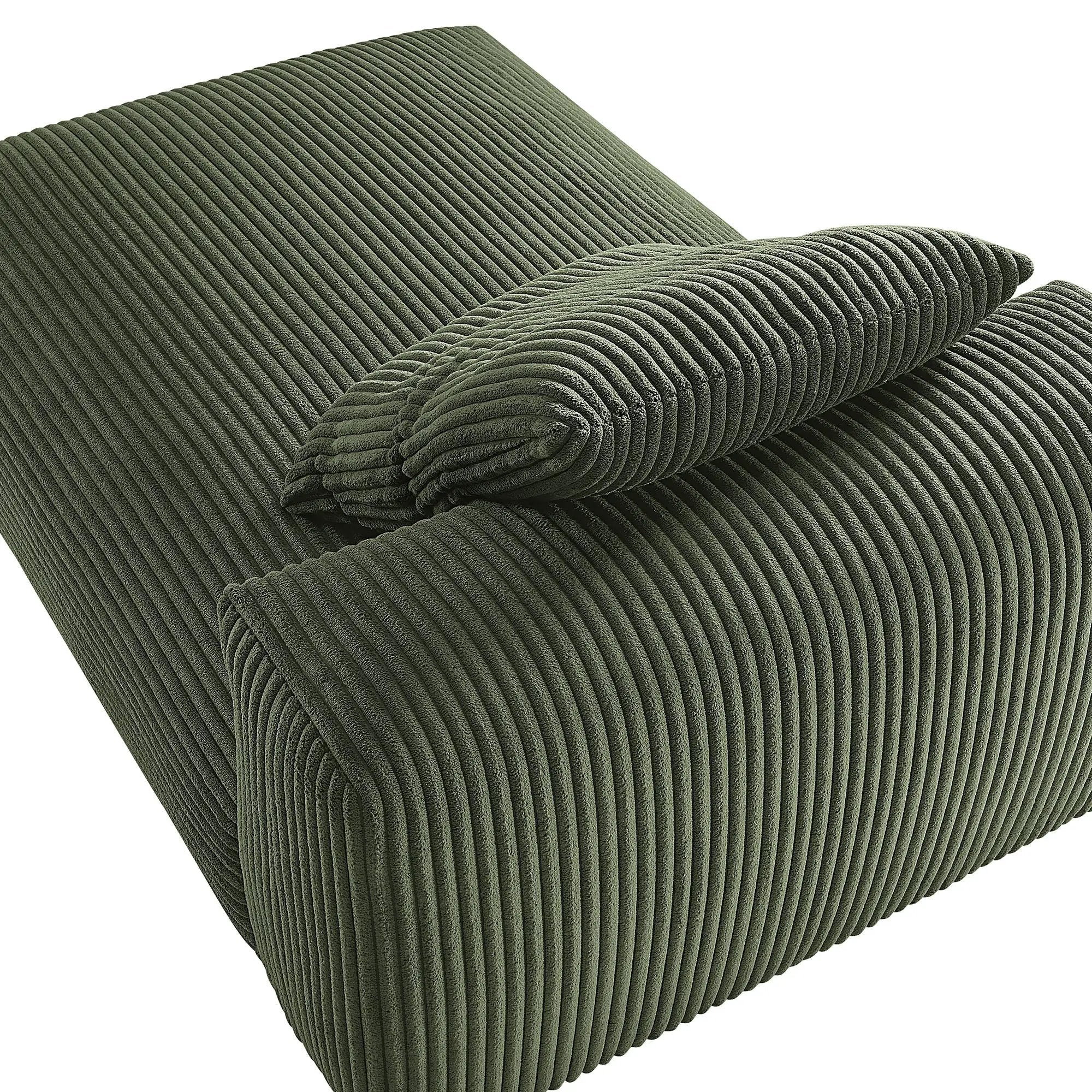 Solace Modular Corduroy Upholstered Armless Chaise Lounge by HouseOfZazla