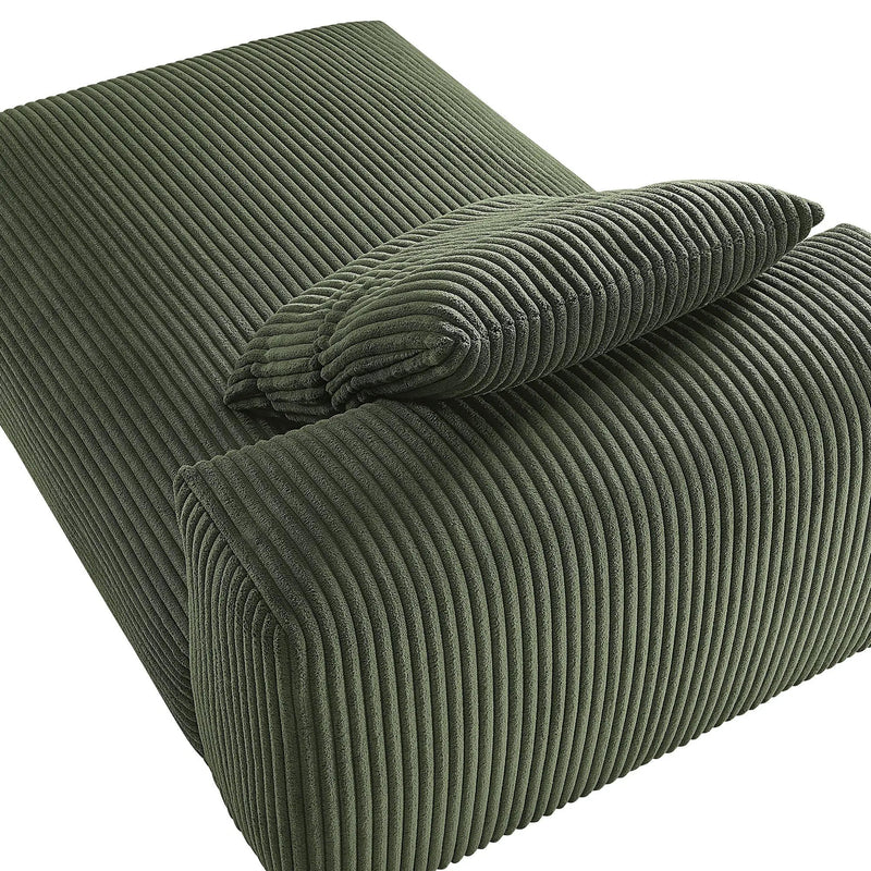 Solace Modular Corduroy Upholstered Armless Chaise Lounge by HouseOfZazla