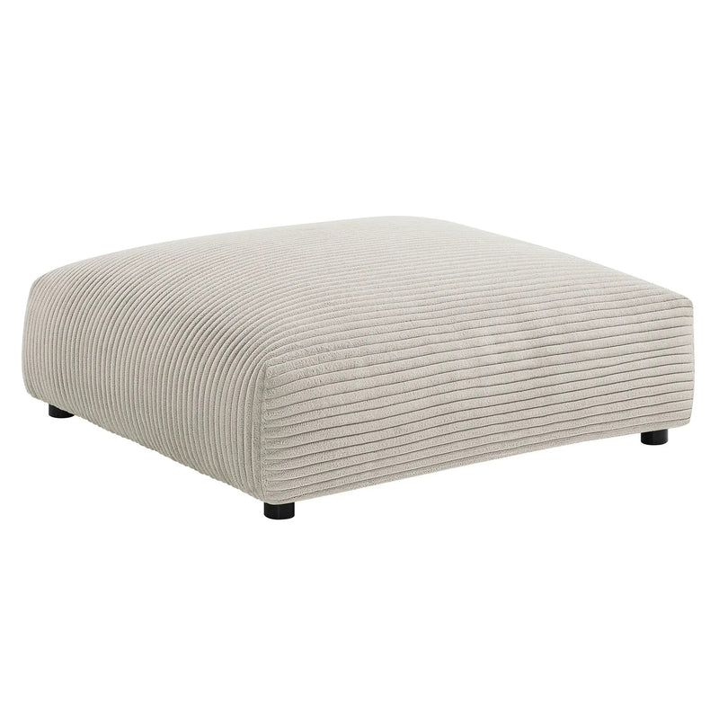Solace Modular Corduroy Upholstered Armless Chair and Ottoman Set by Modway by HouseOfZazla
