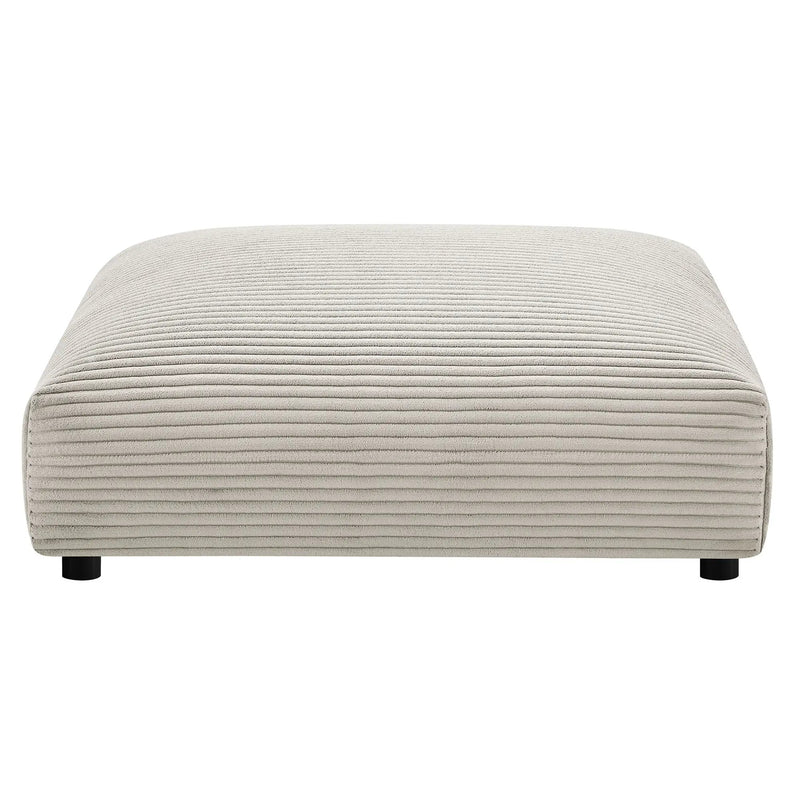 Solace Modular Corduroy Upholstered Armless Chair and Ottoman Set by Modway by HouseOfZazla