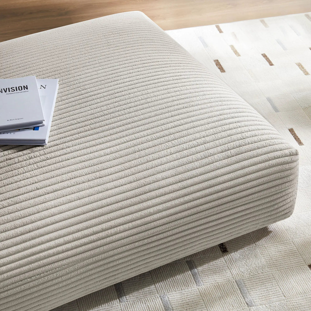 Solace Modular Corduroy Upholstered Ottoman by Modway by HouseOfZazla