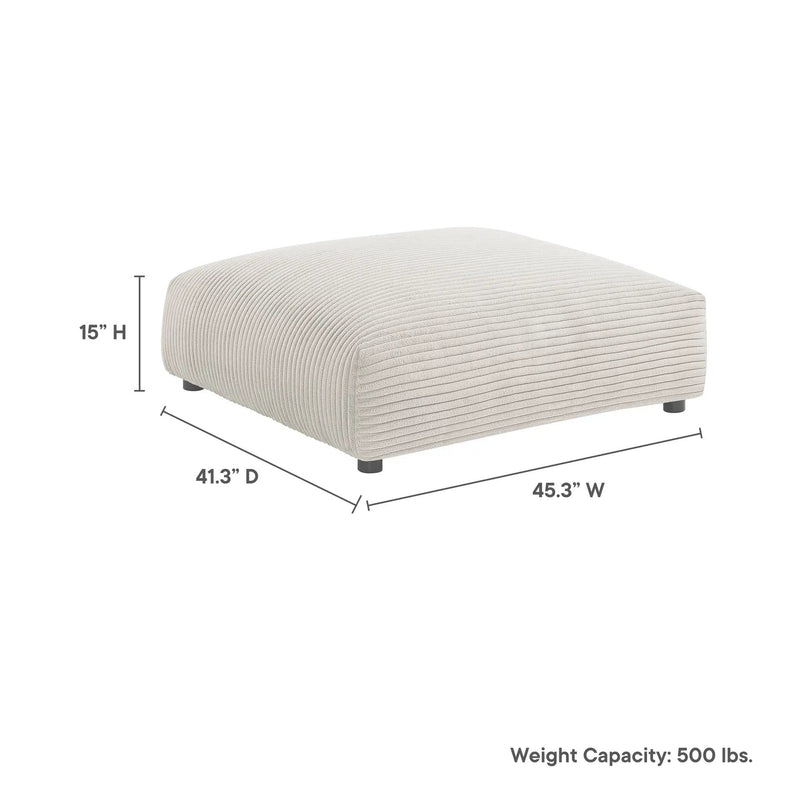 Solace Modular Corduroy Upholstered Ottoman by Modway by HouseOfZazla