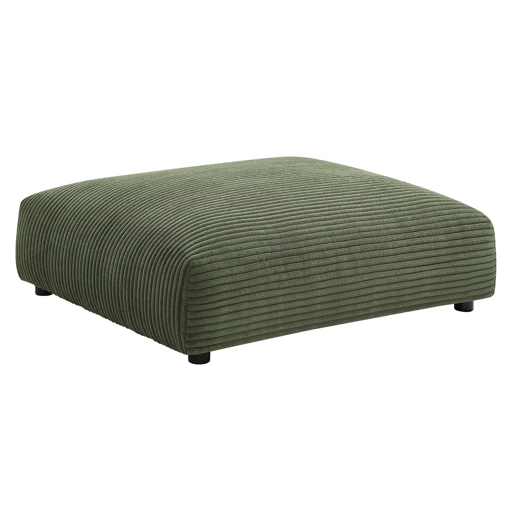 Solace Modular Corduroy Upholstered Armless Chair and Ottoman Set by Modway by HouseOfZazla