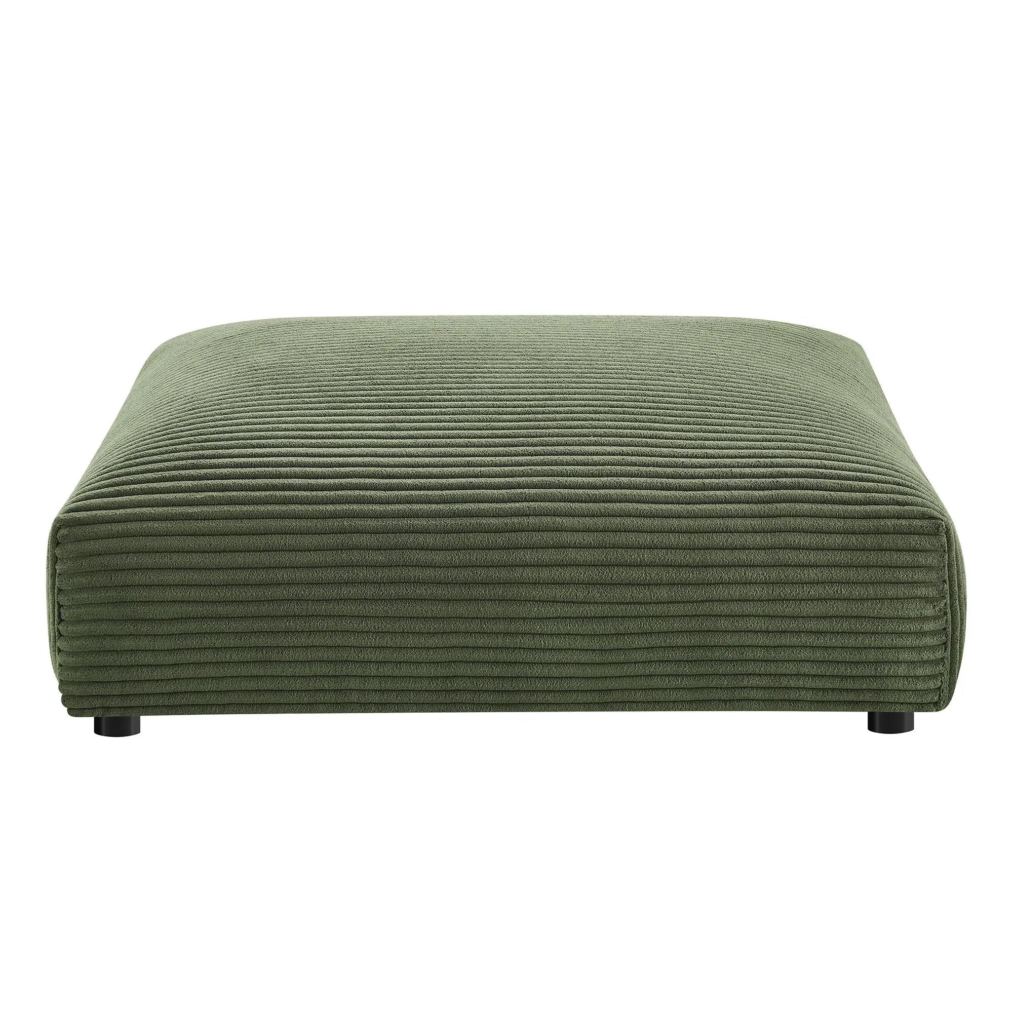 Solace Modular Corduroy Upholstered Armless Chair and Ottoman Set by Modway by HouseOfZazla