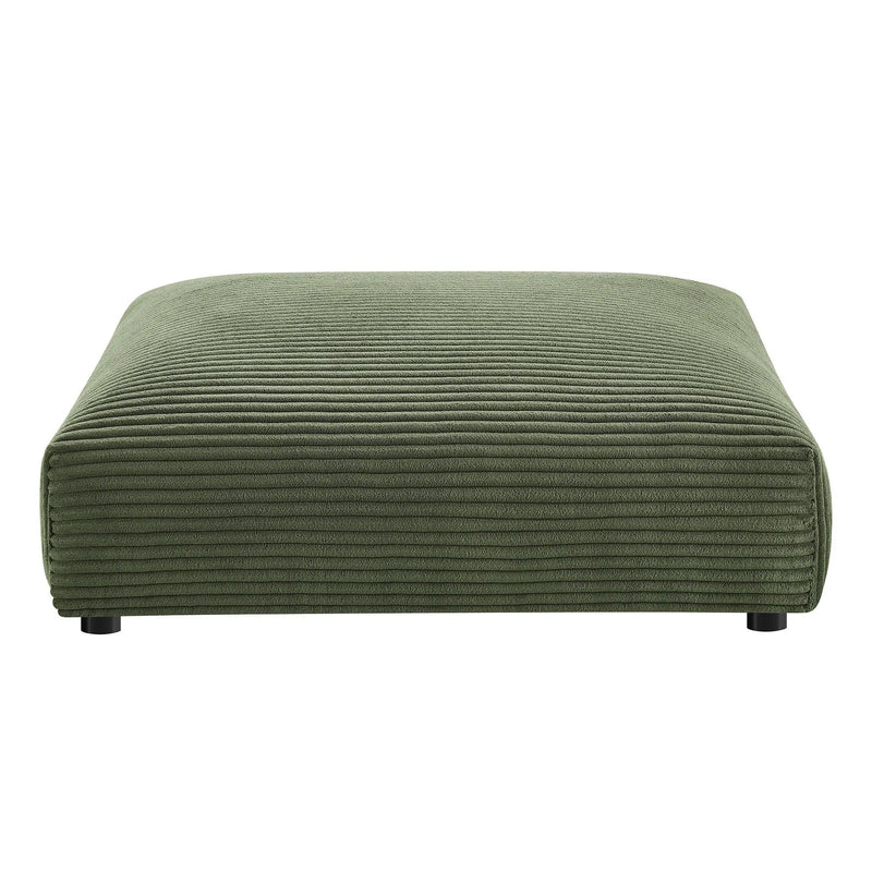 Solace Modular Corduroy Upholstered Armless Chair and Ottoman Set by Modway by HouseOfZazla