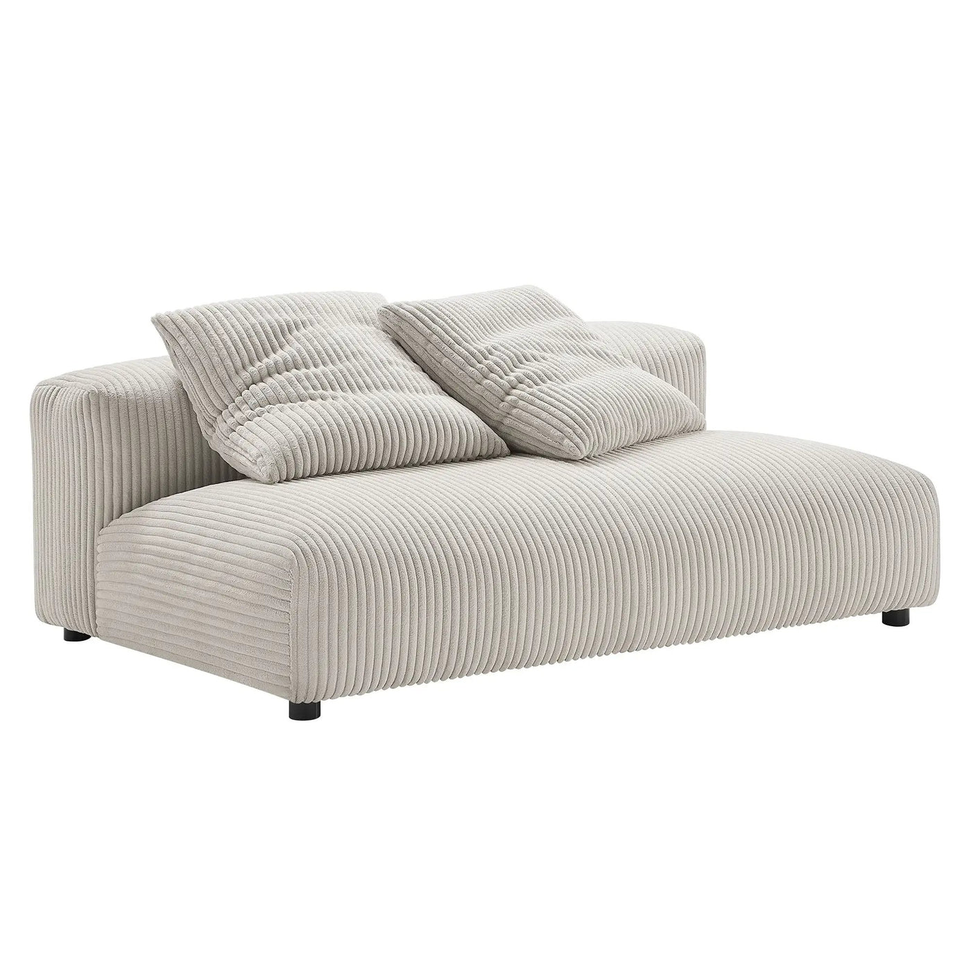 Solace 4-Piece Modular Corduroy Upholstered Sectional Sofa With Ottoman by HouseOfZazla