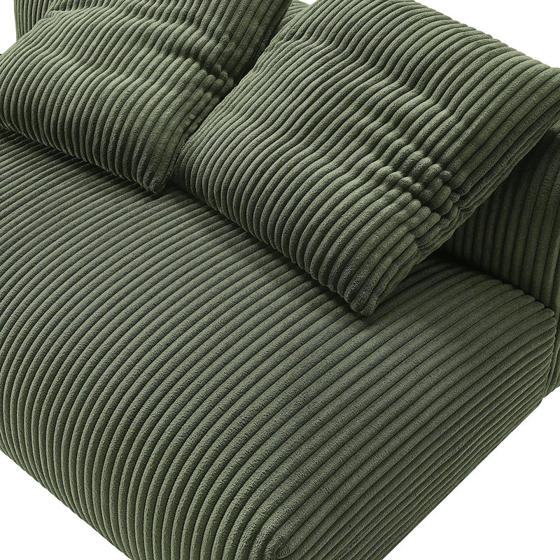 Solace Modular Corduroy Upholstered Armless Loveseat by Modway by HouseOfZazla