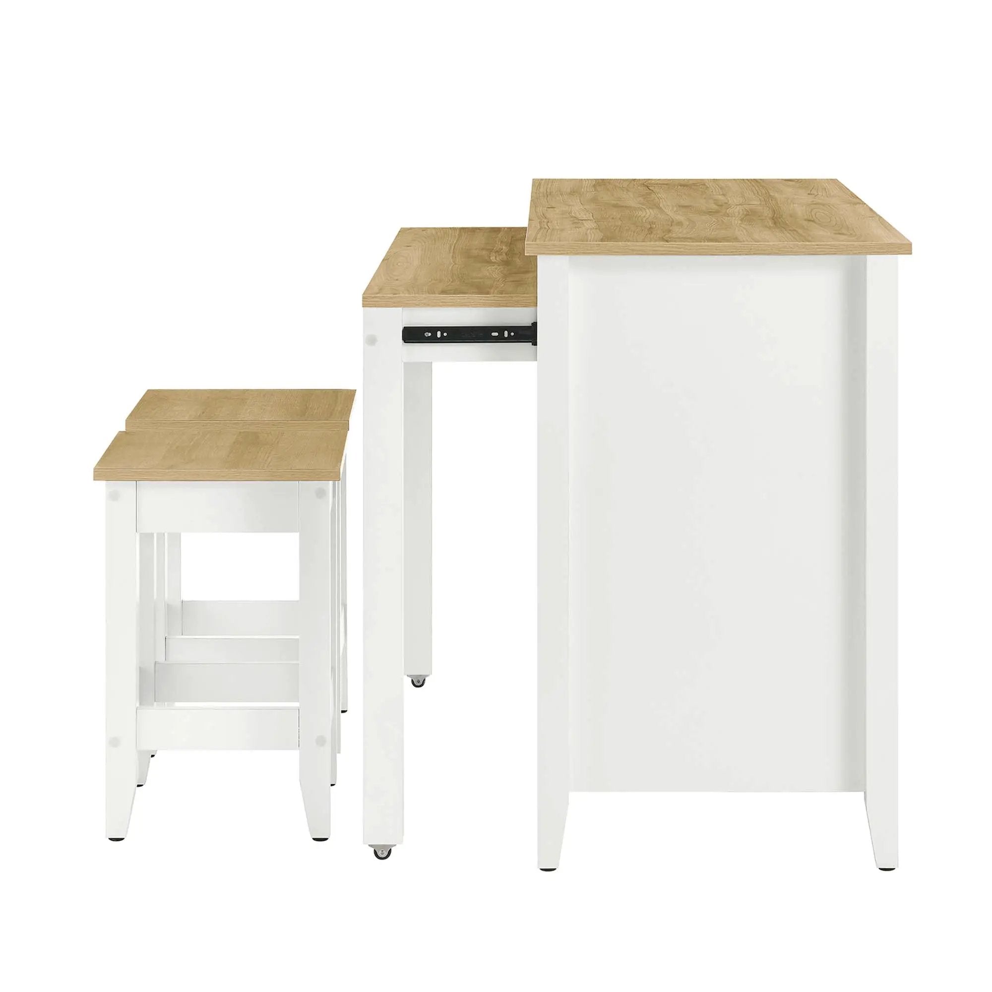 Farmstead 3-Piece Kitchen Island and Stool Set by Modway by HouseOfZazla