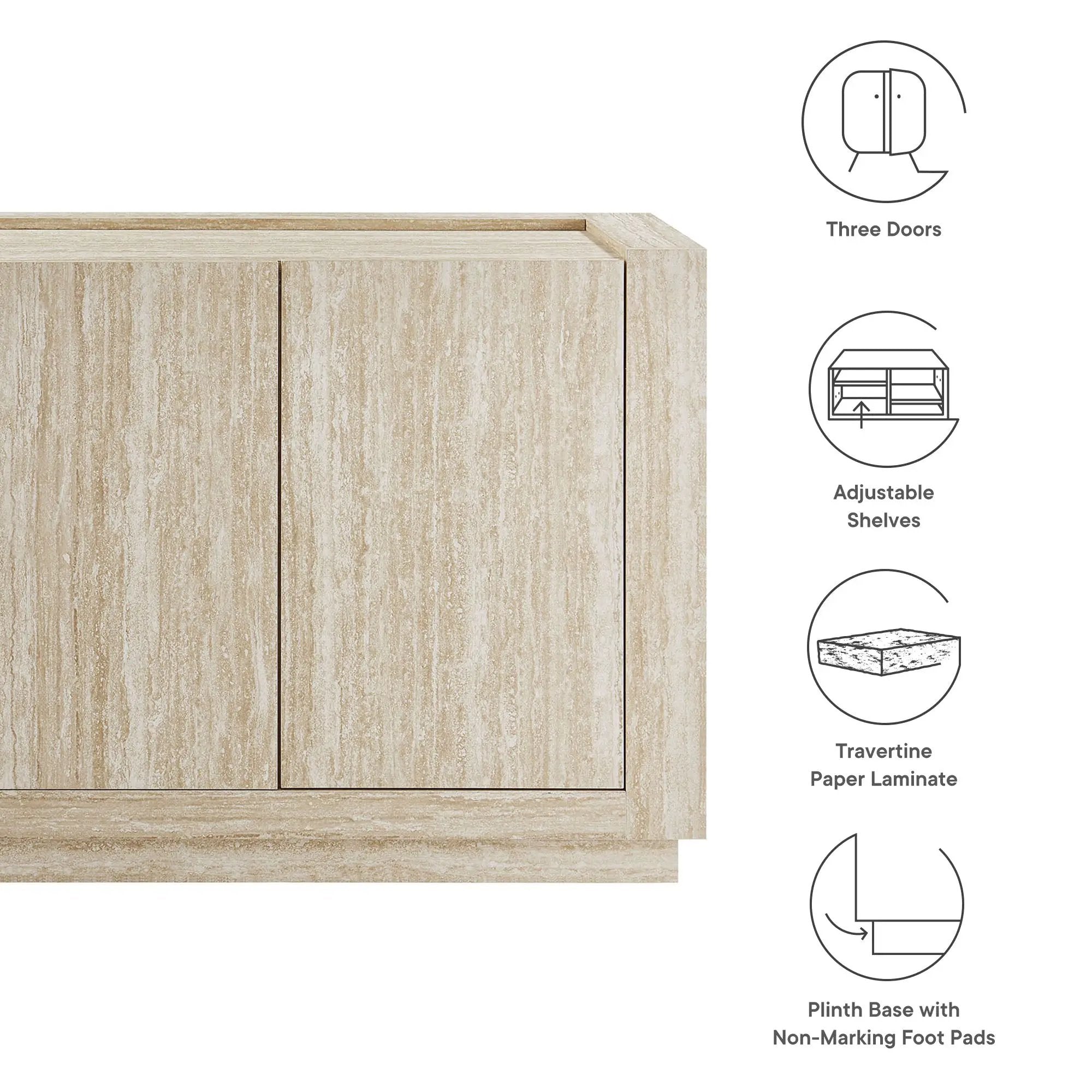 Hollis 59" Travertine Sideboard by Modway by HouseOfZazla
