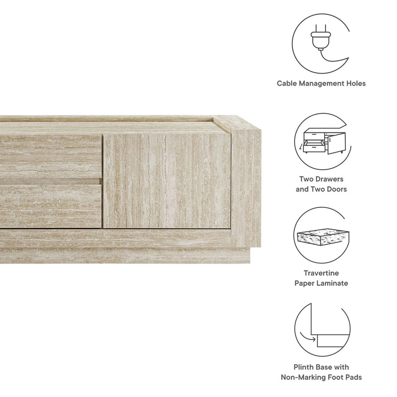 Hollis 59" Travertine TV Stand by Modway by HouseOfZazla
