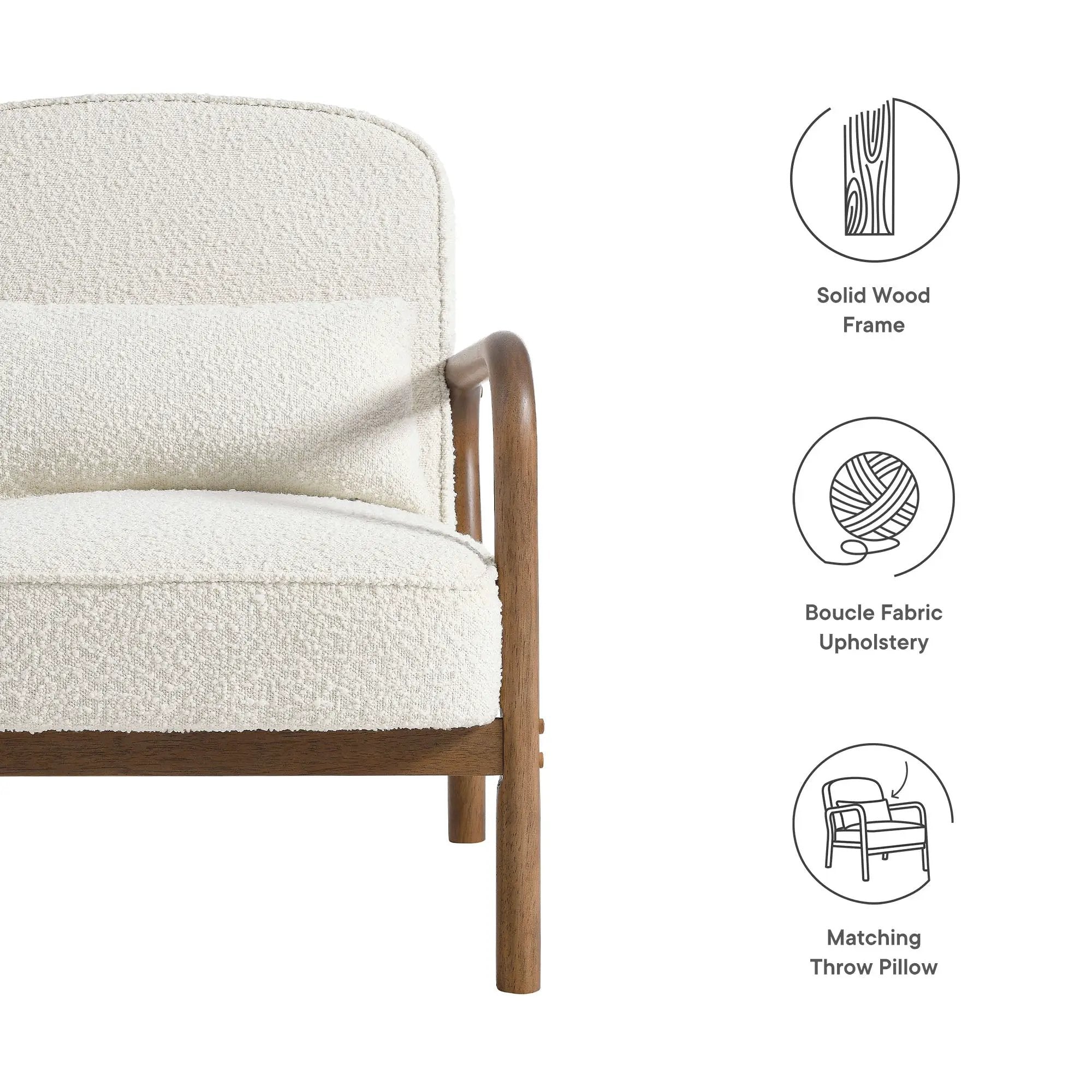 Charlie Boucle Upholstered Armchair by Modway by HouseOfZazla