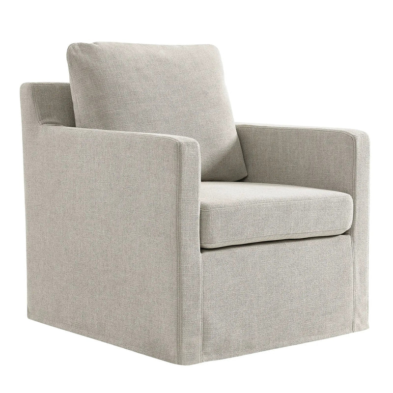 Serene Fabric Slipcovered Swivel Armchair by Modway by HouseOfZazla