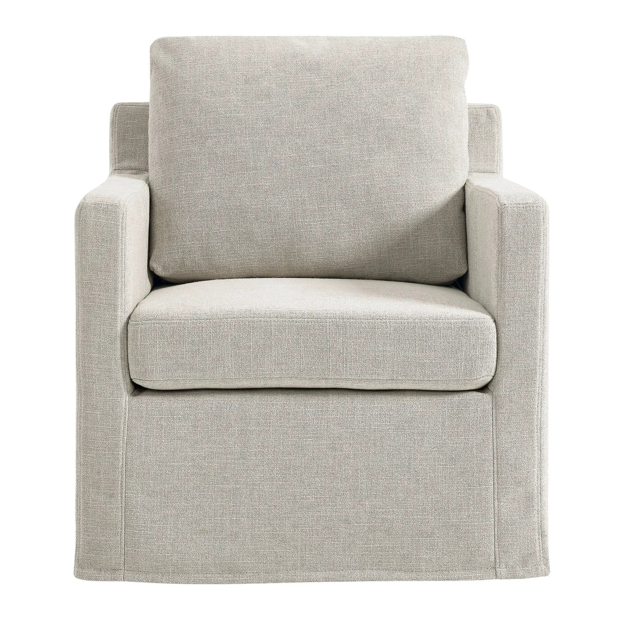 Serene Fabric Slipcovered Swivel Armchair by Modway by HouseOfZazla