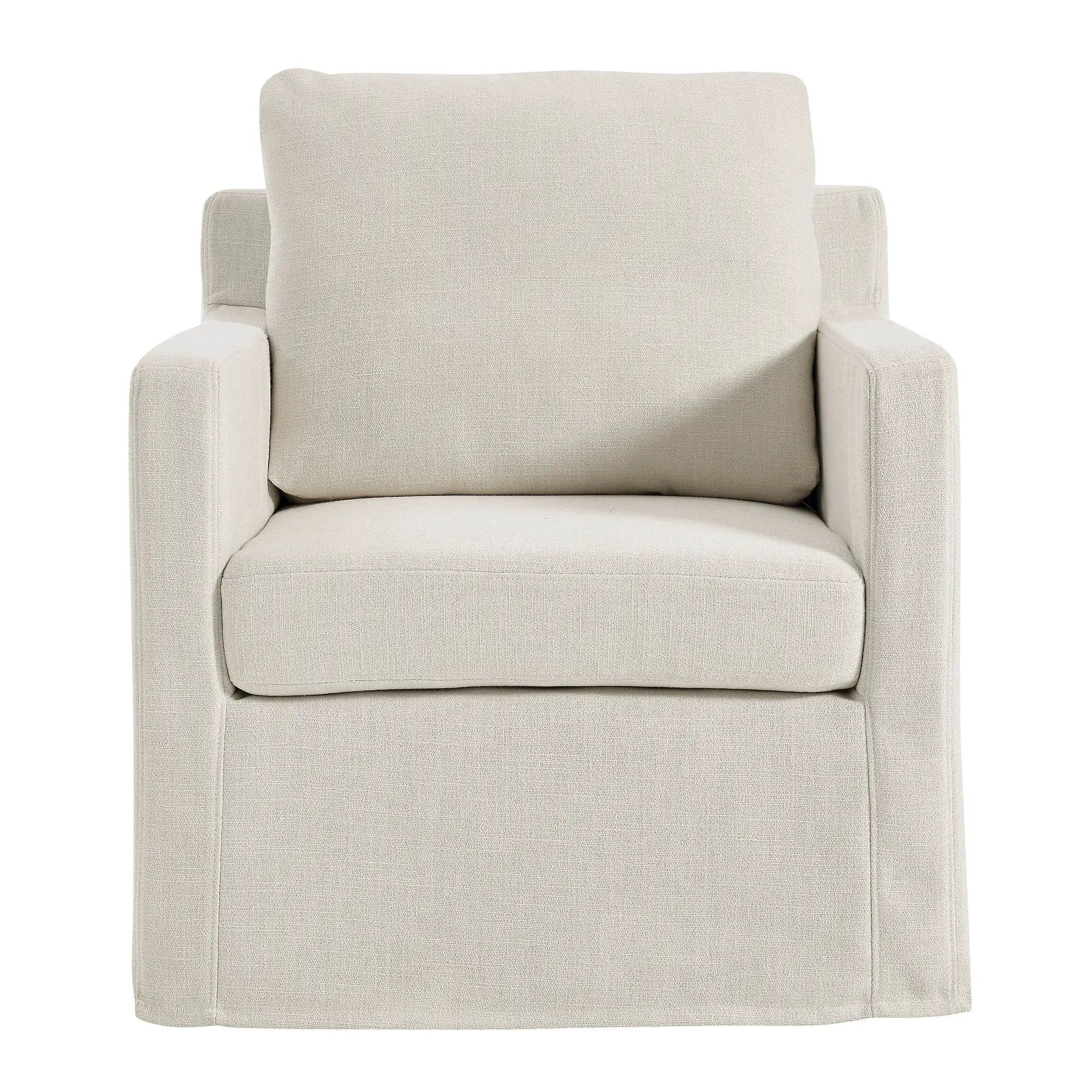 Serene Fabric Slipcovered Swivel Armchair by Modway by HouseOfZazla