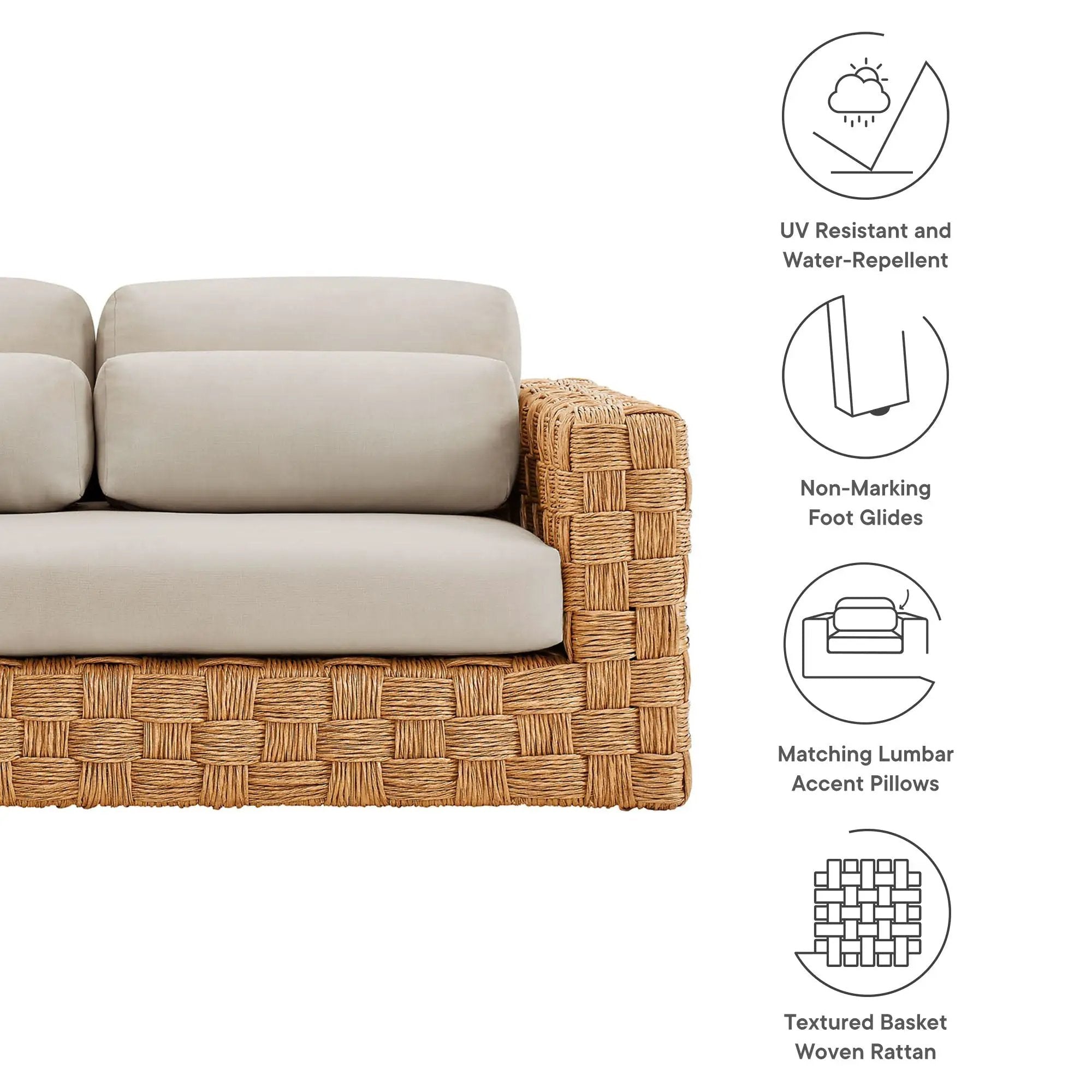 Thames Outdoor Patio Wicker Loveseat by Modway by HouseOfZazla