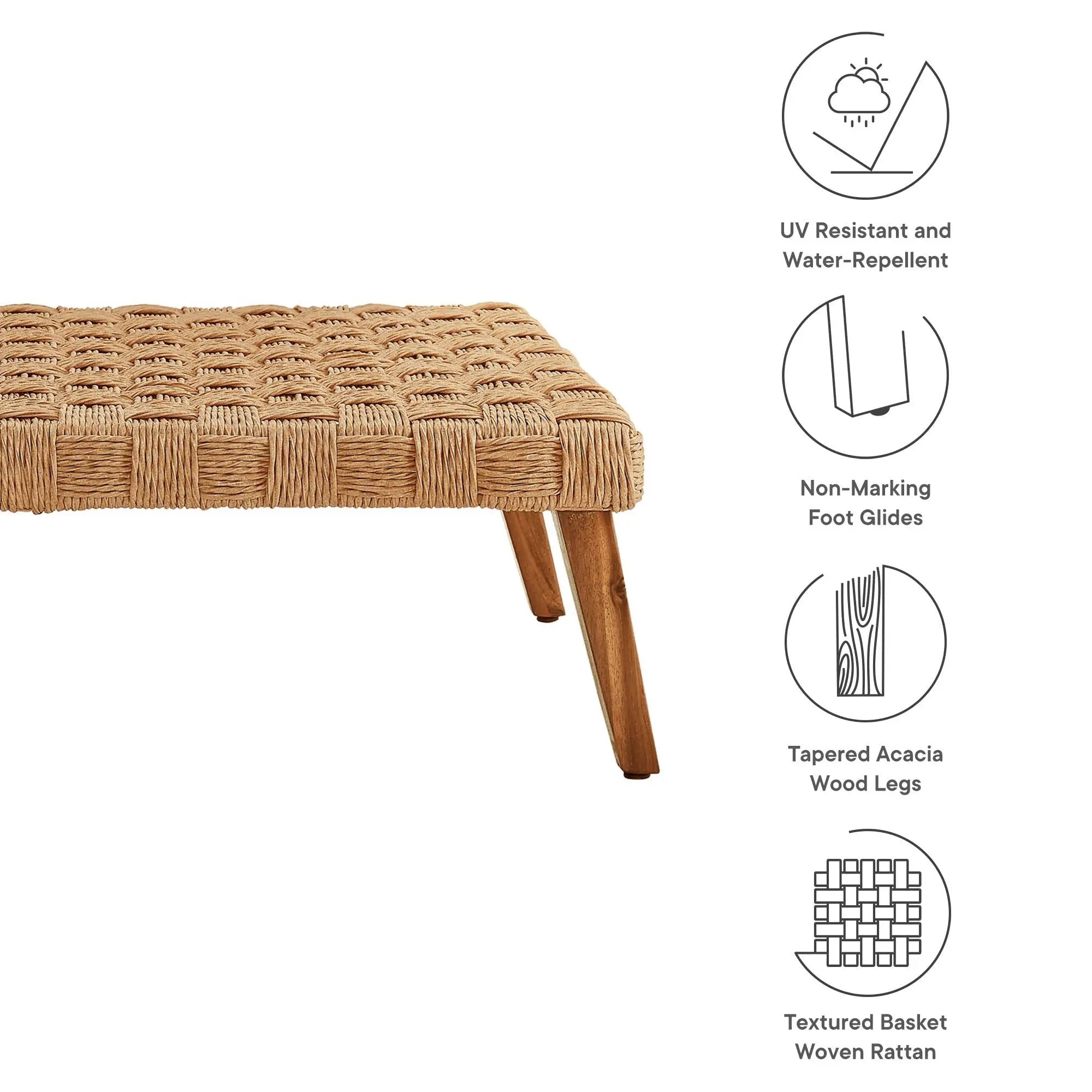 Thames Outdoor Patio Wicker Rattan Coffee Table by Modway by HouseOfZazla