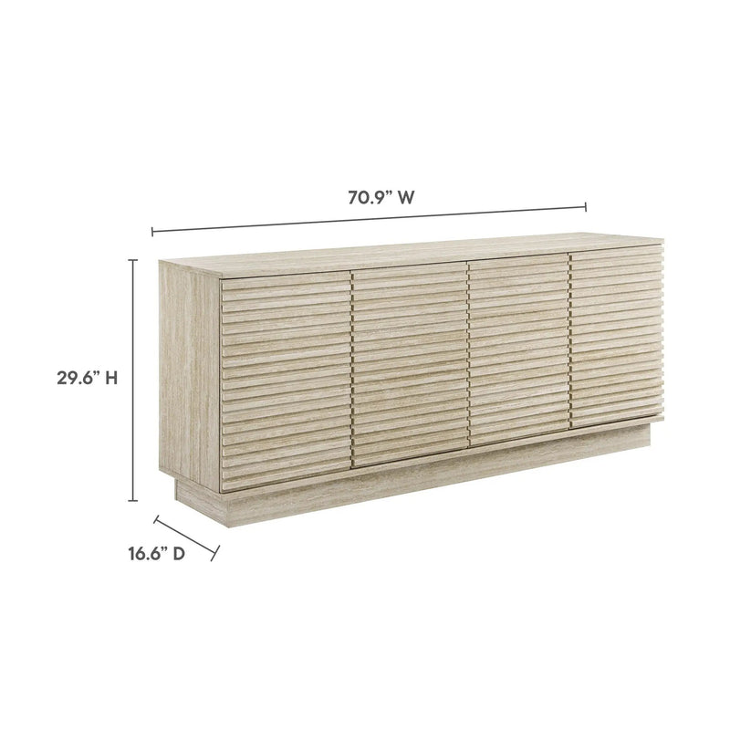 Render 70" Faux Travertine Sideboard Cabinet TV Stand by Modway by HouseOfZazla