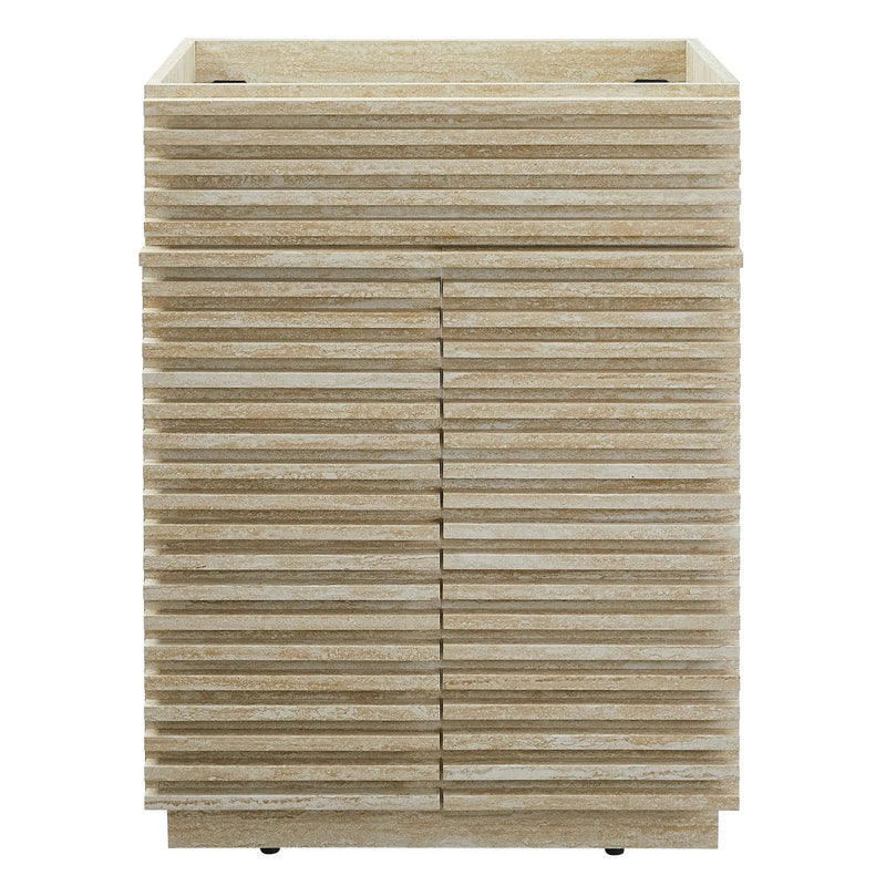Render 24" Faux Travertine Bathroom Vanity Cabinet by HouseOfZazla