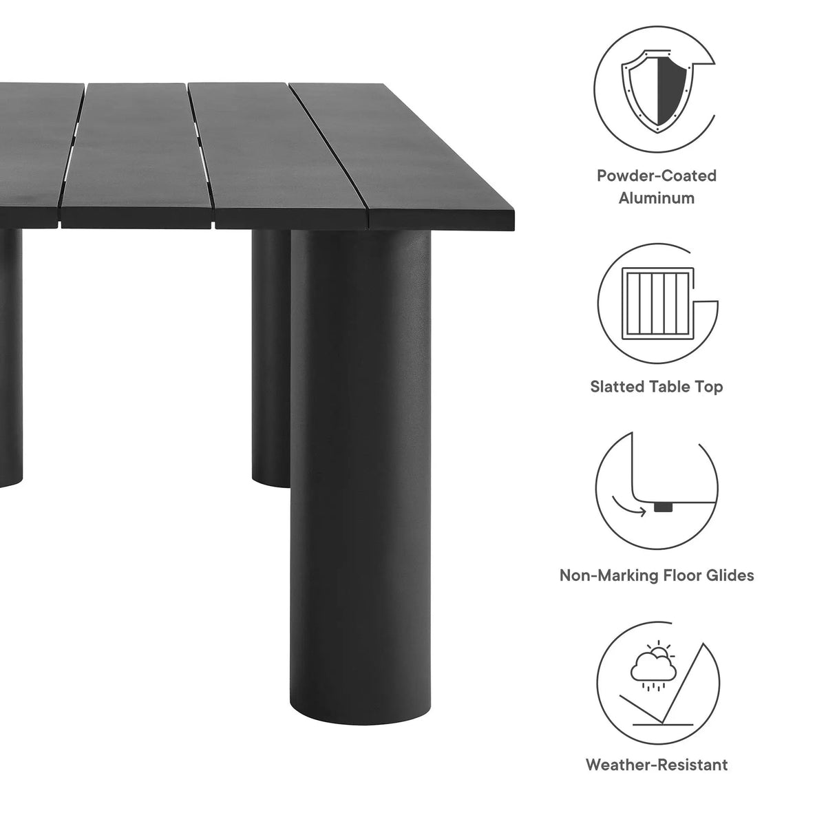 Nautica 7-Piece Rectangular Outdoor Patio Aluminum Dining Table and Chairs Set by Modway by HouseOfZazla