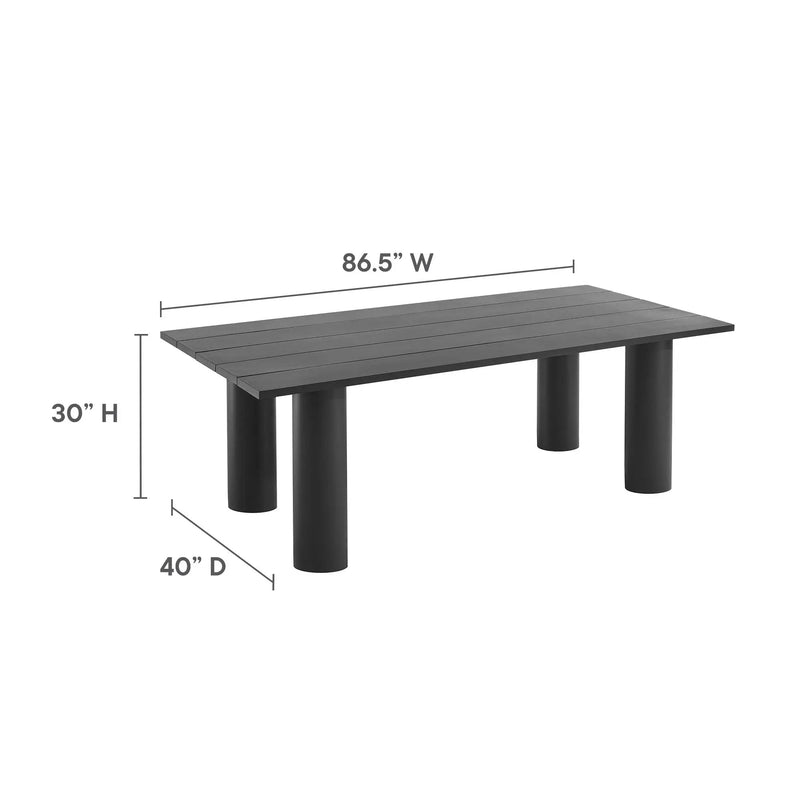 Nautica 7-Piece Rectangular Outdoor Patio Aluminum Dining Table and Chairs Set by Modway by HouseOfZazla